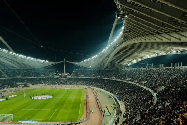 soccer stadium at night